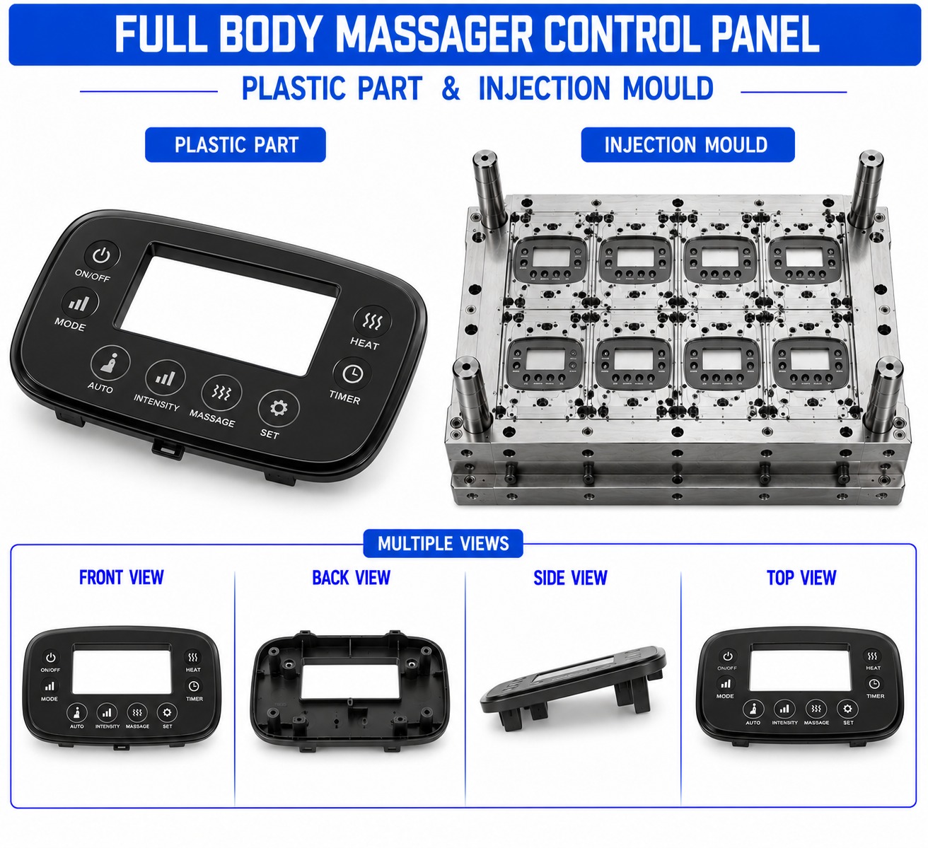 Full Body Massager Plastic Control Panel Mould and Moulding Services